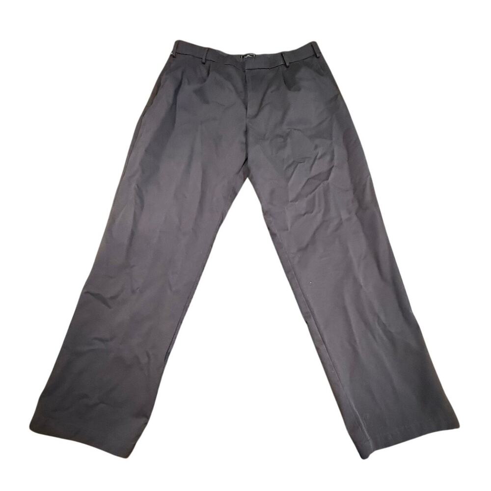 Dockers Men's Navy Black Pleated Relaxed Fit Khaki Chino Pants Size W36 L32